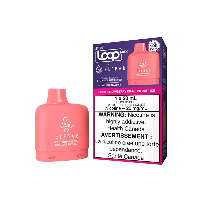 STLTH-LOOP-MAX-X-ELFBAR-POD-PACK-SOUR-STRAWBERRY-DRAGONFRUIT-ICE